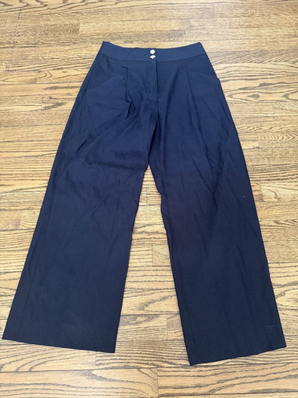 Veronica Beard Navy Pants Size 4 Double Button Closure